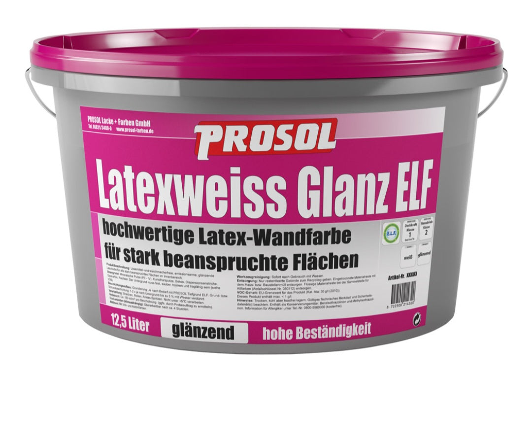 Prosol Latexweiss Glanz ELF 12,5 Liter