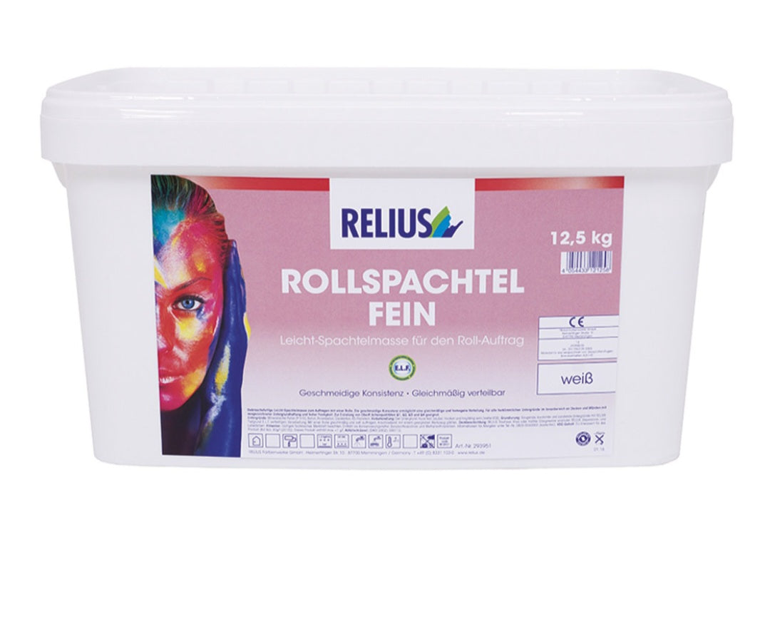 Relius Rollspachtel Fein Eimer weiß