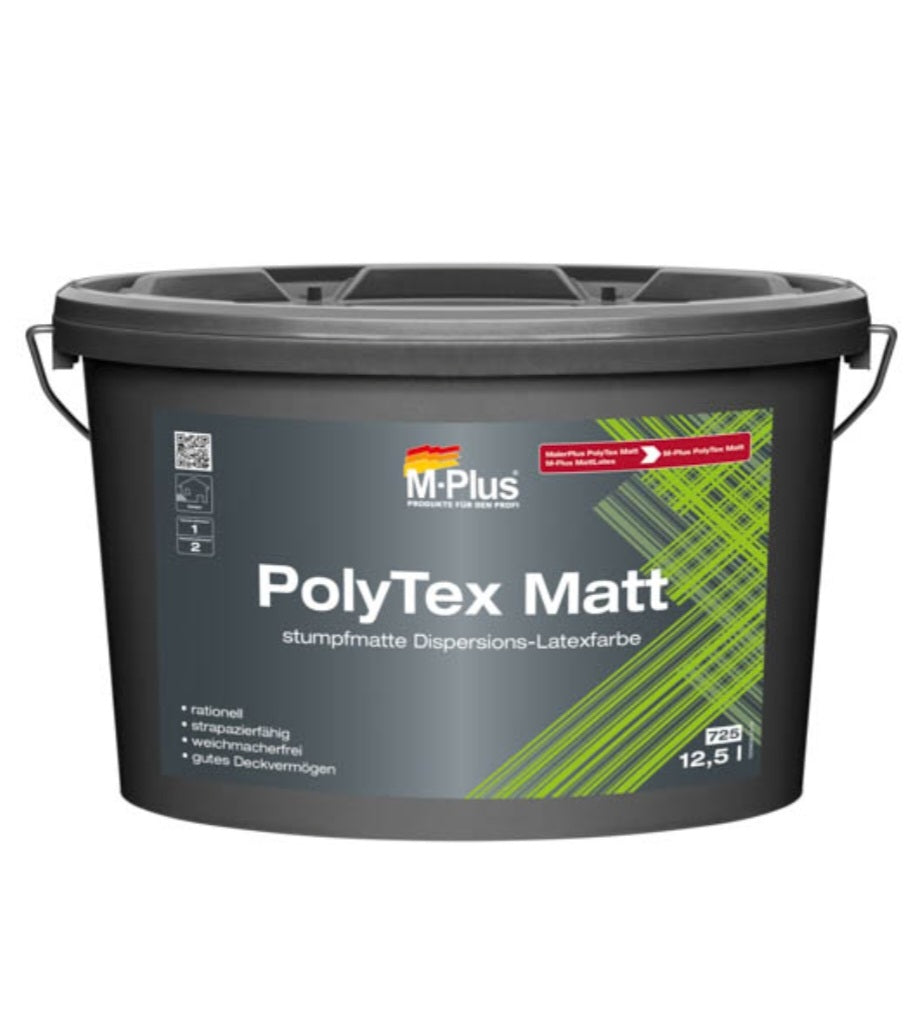 M-Plus PolyTex Matt Innenfarbe Latexfarbe 12,5 L