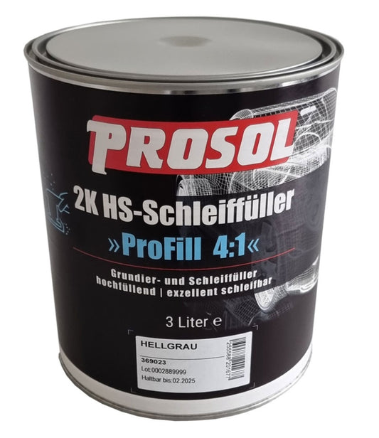 Prosol 2k HS-schleiffüller  3 Liter Hellgrau 4:1